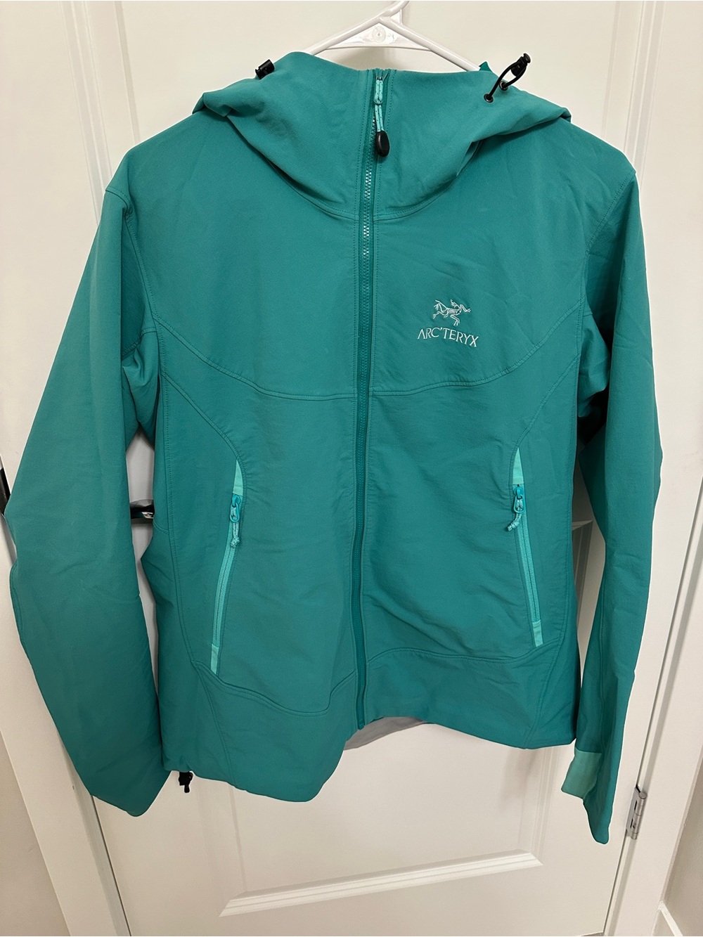 ARC’TERYX Gamma LT Women’s Hoody Softshell Jacket - Women’s large, teal